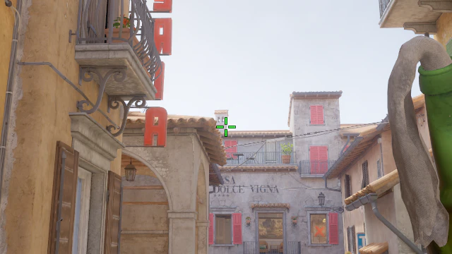 Where to aim before releasing the throw
