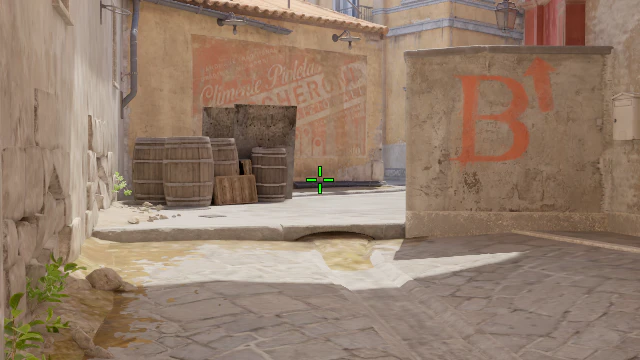 Where to aim before releasing the throw