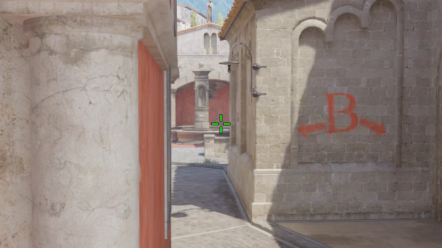 Where to aim before releasing the throw
