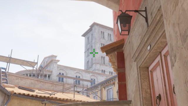 Where to aim before releasing the throw