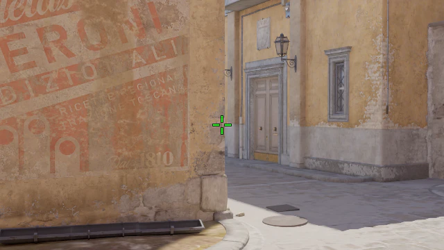 Where to aim before releasing the throw
