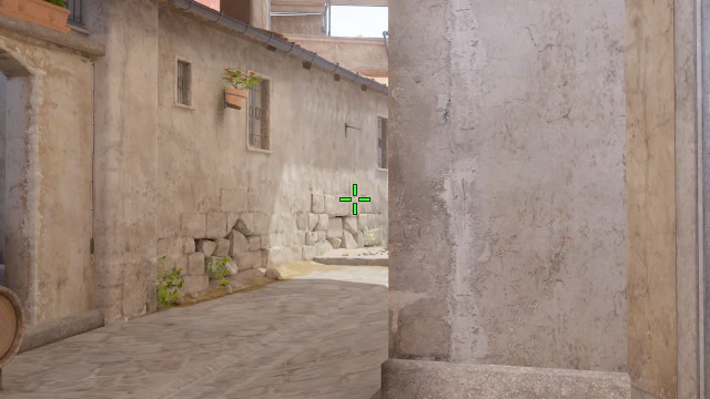 Where to aim before releasing the throw