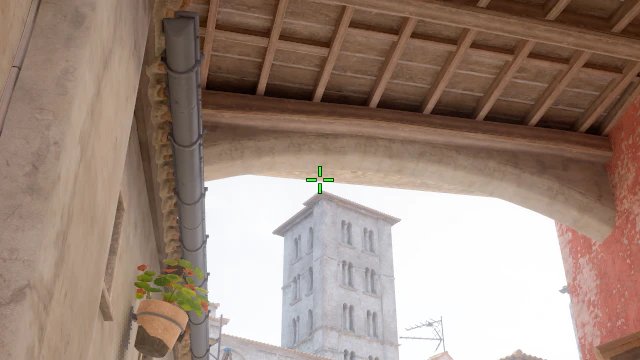Where to aim before releasing the throw