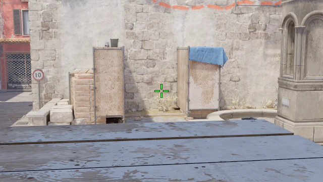 Where to aim before releasing the throw
