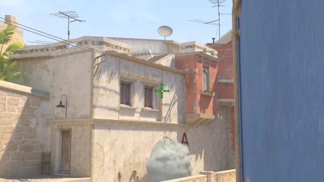 Where to aim before releasing the throw