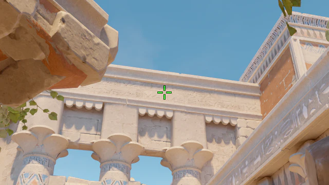 Where to aim before releasing the throw