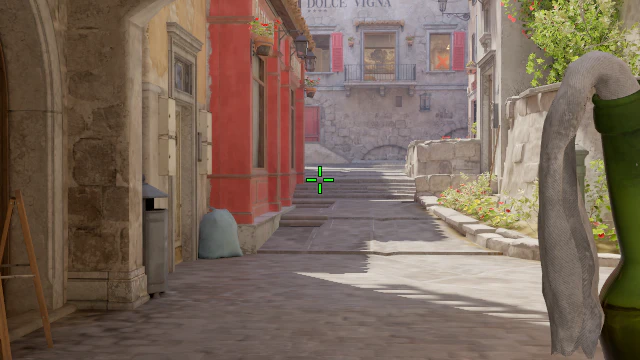 Where to aim before releasing the throw
