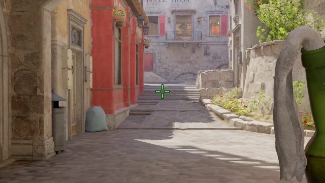 Where to aim before releasing the throw