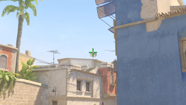 Where to aim before releasing the throw