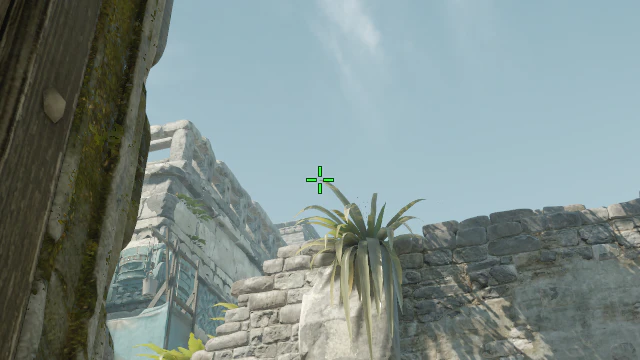 Where to aim before releasing the throw