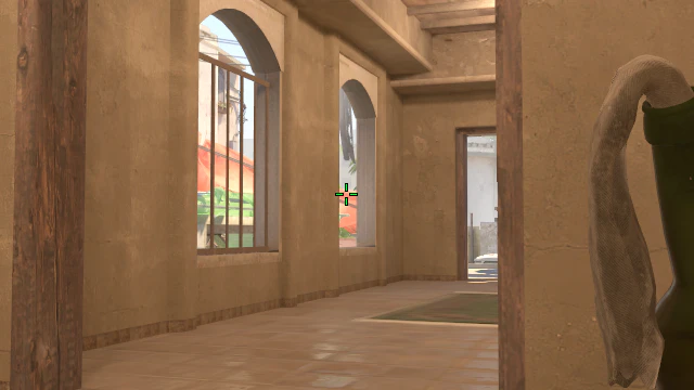 Where to aim before releasing the throw