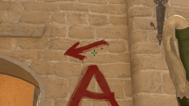 Where to aim before releasing the throw