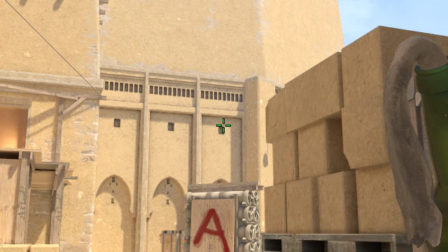Where to aim before releasing the throw