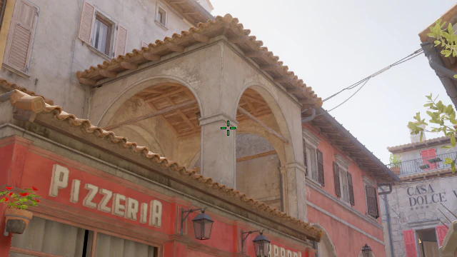 Where to aim before releasing the throw