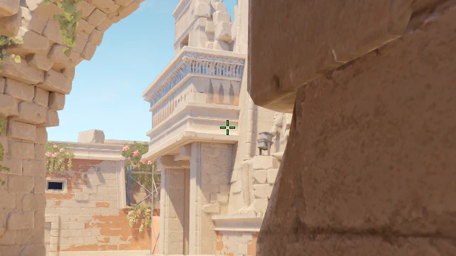 Where to aim before releasing the throw