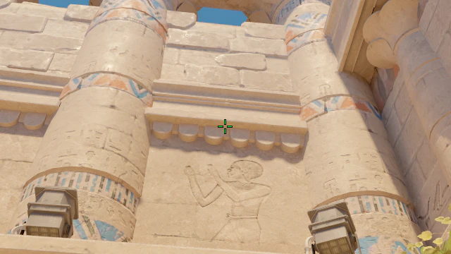 Where to aim before releasing the throw