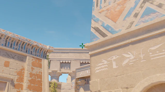 Where to aim before releasing the throw