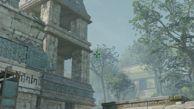 Where to aim before releasing the throw