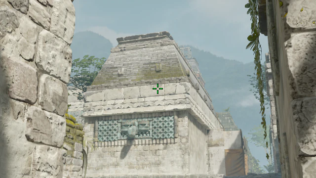 Where to aim before releasing the throw