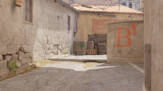 Where to aim before releasing the throw