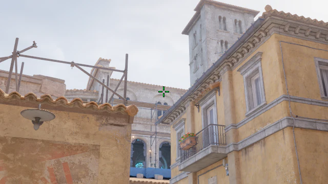Where to aim before releasing the throw