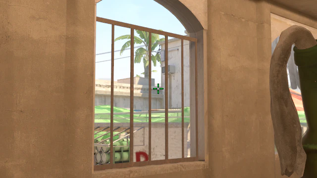 Where to aim before releasing the throw