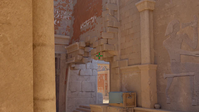 Where to aim before releasing the throw