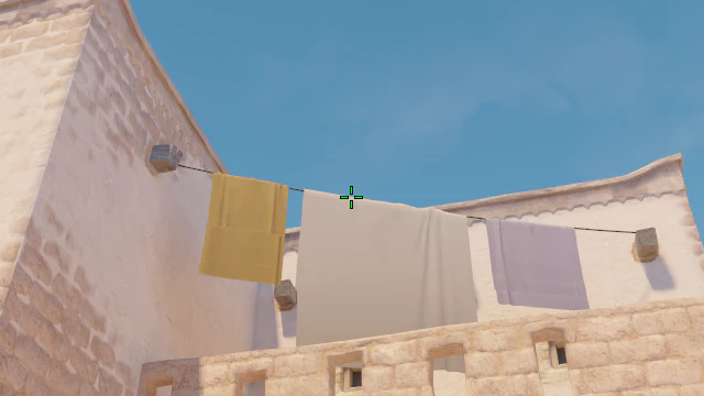Where to aim before releasing the throw