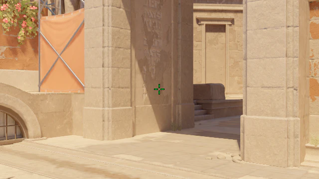 Where to aim before releasing the throw