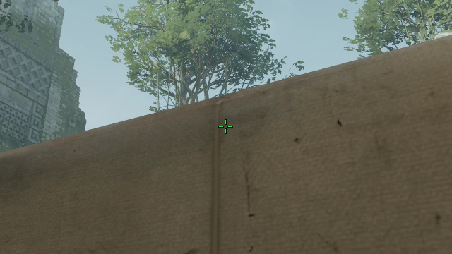 Where to aim before releasing the throw