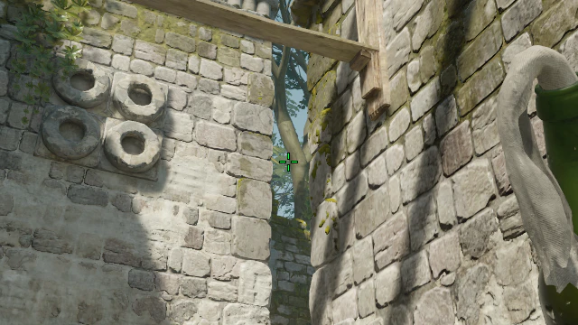 Where to aim before releasing the throw
