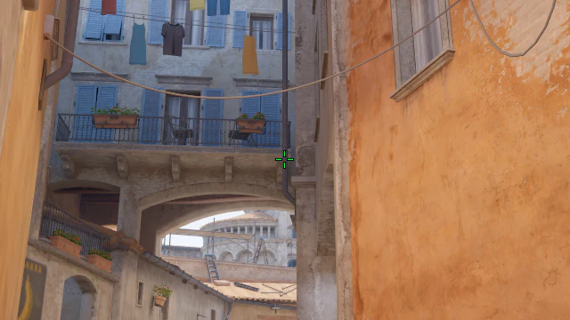 Where to aim before releasing the throw