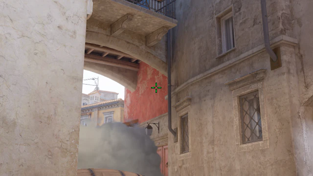 Where to aim before releasing the throw