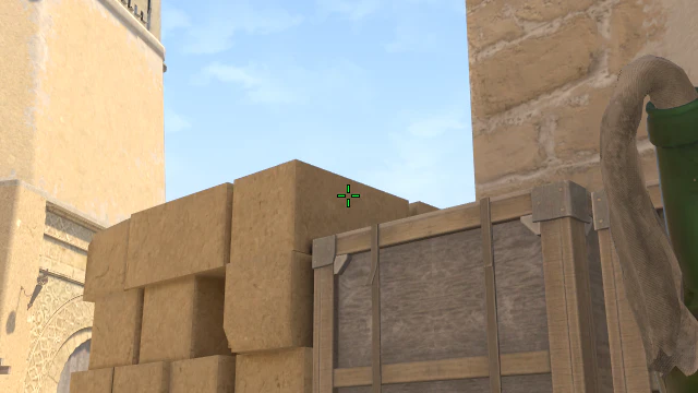 Where to aim before releasing the throw