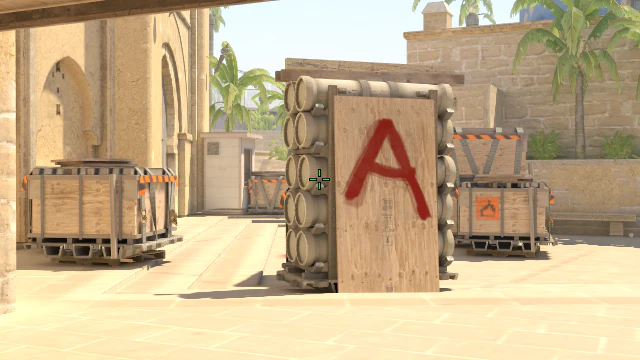 Where to aim before releasing the throw