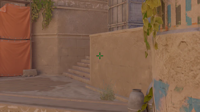 Where to aim before releasing the throw