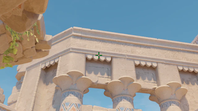 Where to aim before releasing the throw