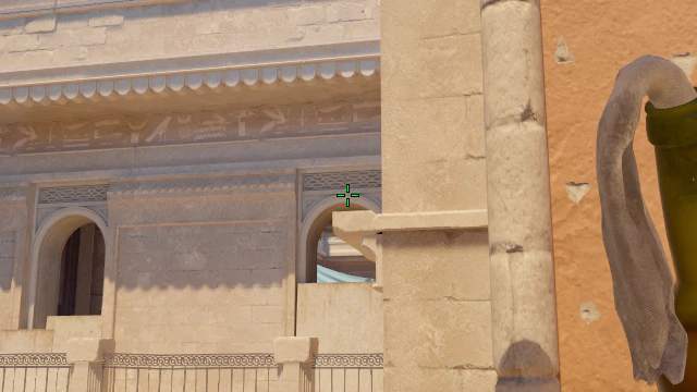Where to aim before releasing the throw