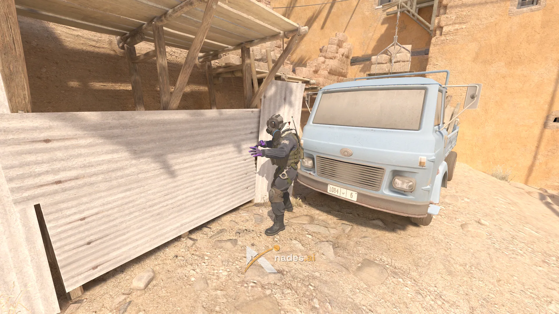 Dust 2: molotov na Big Box z Mid B — gdzie stanąć