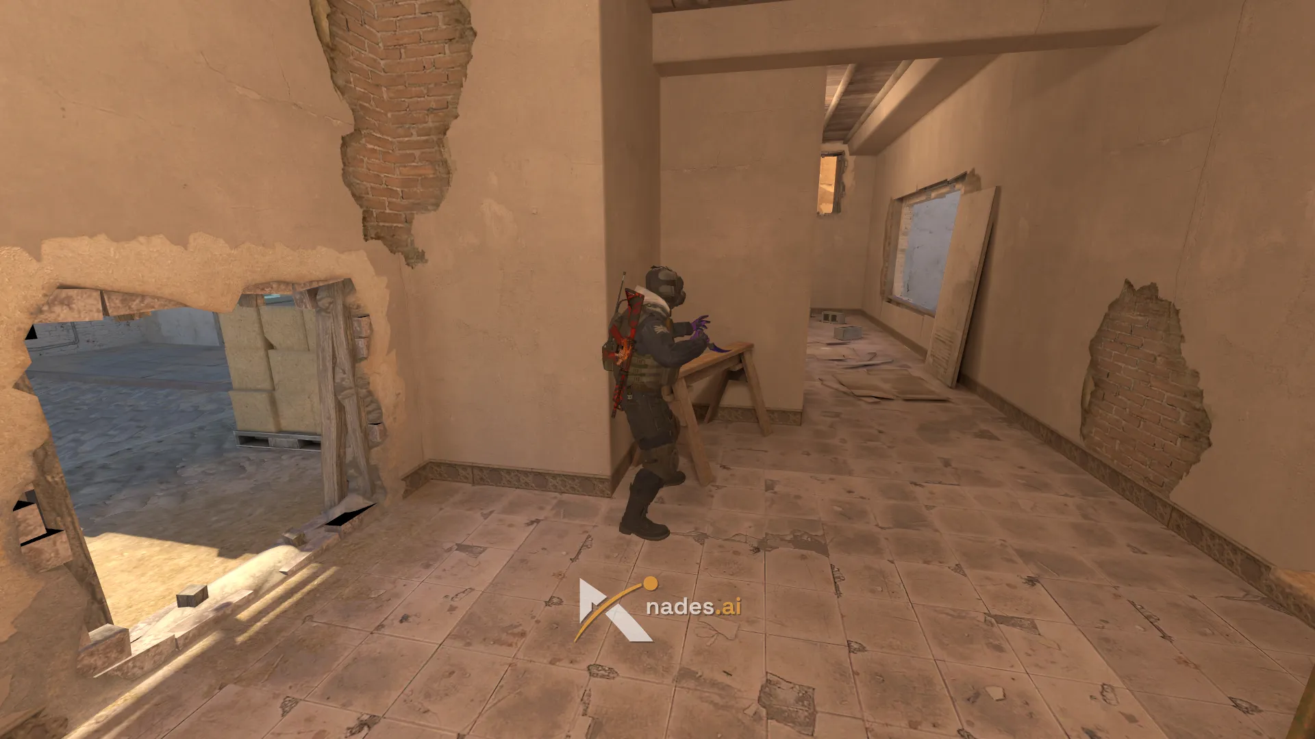 Mirage Mid Flash from Window (CT Spawn, Standing throw) — where to stand