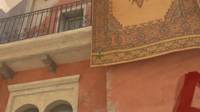 Where to aim before releasing the throw